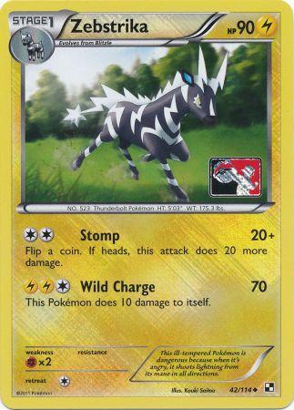 Zebstrika (42/114) (League Promo) [Black & White: Base Set] | Play N Trade Winnipeg