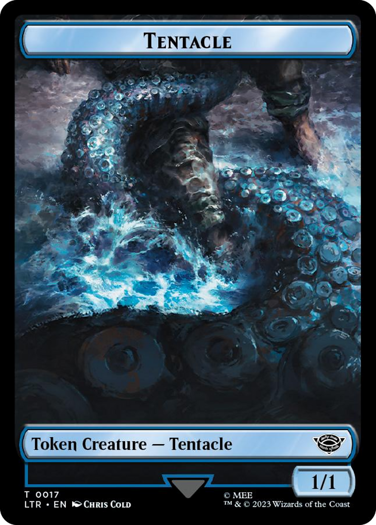 Tentacle // Food (0024) Double-Sided Token (Surge Foil) [The Lord of the Rings: Tales of Middle-Earth Tokens] | Play N Trade Winnipeg