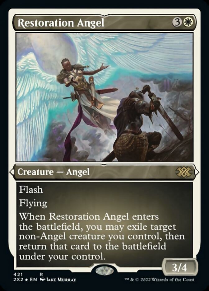 Restoration Angel (Foil Etched) [Double Masters 2022] | Play N Trade Winnipeg