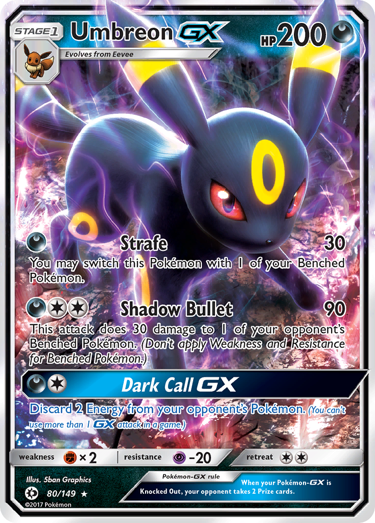 Umbreon GX (80/149) [Sun & Moon: Base Set] | Play N Trade Winnipeg