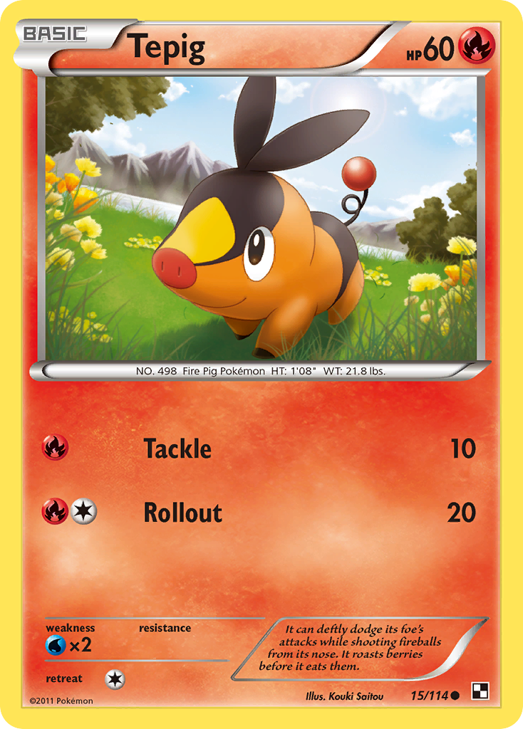 Tepig (15/114) [Black & White: Base Set] | Play N Trade Winnipeg