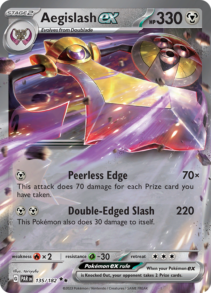 Aegislash ex (135/182) [Scarlet & Violet: Paradox Rift] | Play N Trade Winnipeg