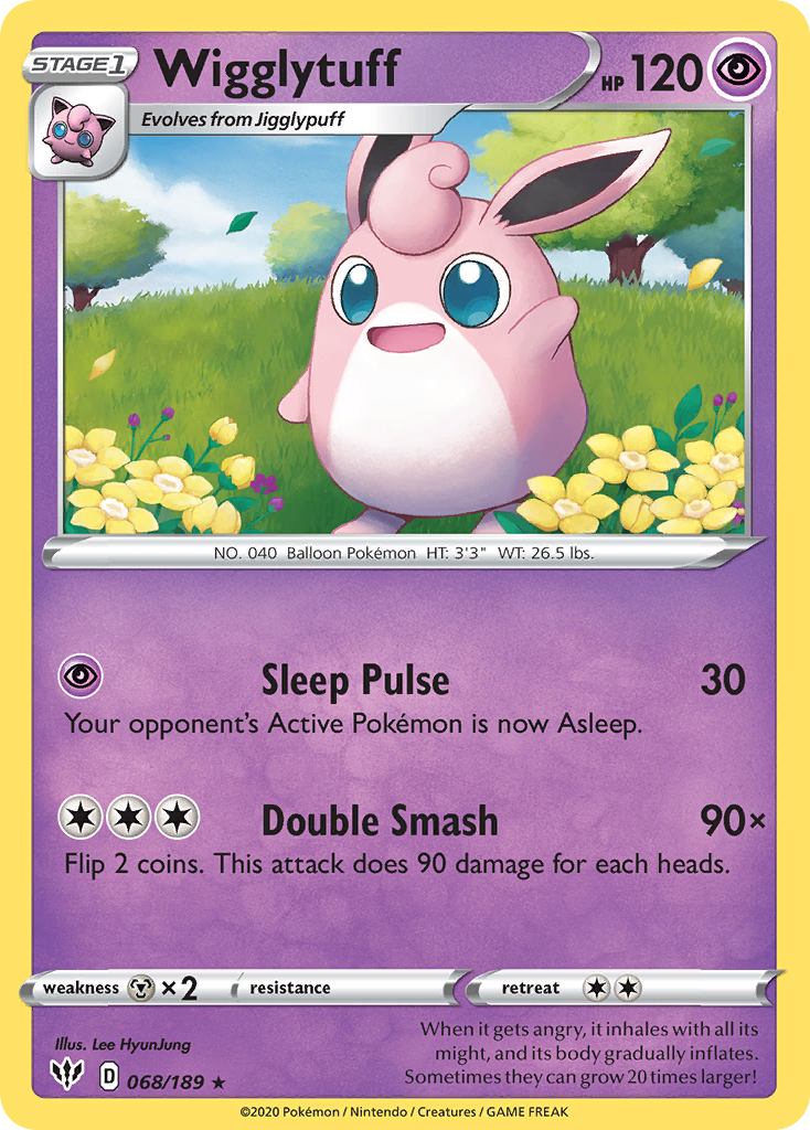 Wigglytuff (068/189) [Sword & Shield: Darkness Ablaze] | Play N Trade Winnipeg