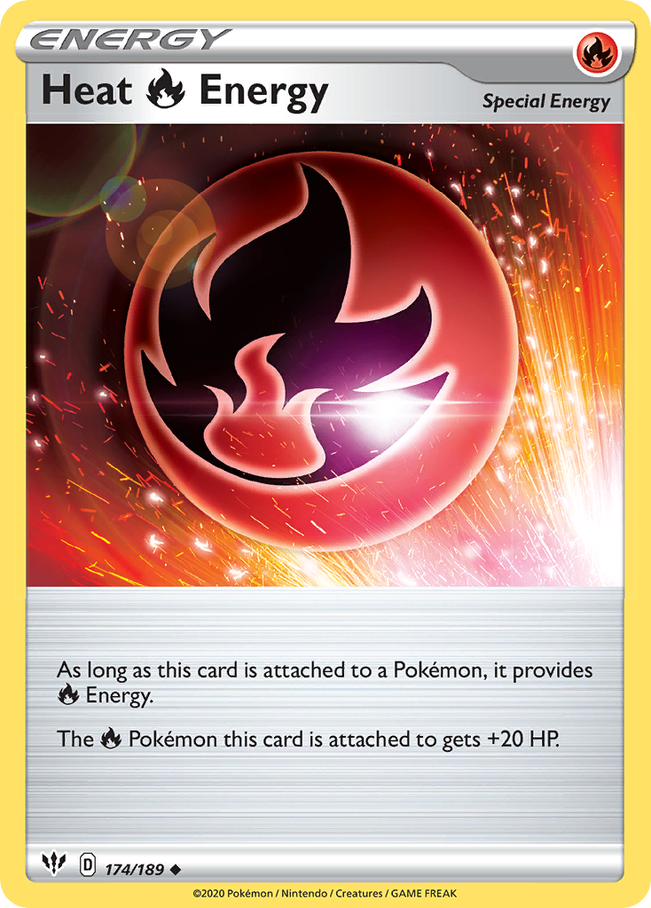 Heat Fire Energy (174/189) [Sword & Shield: Darkness Ablaze] | Play N Trade Winnipeg