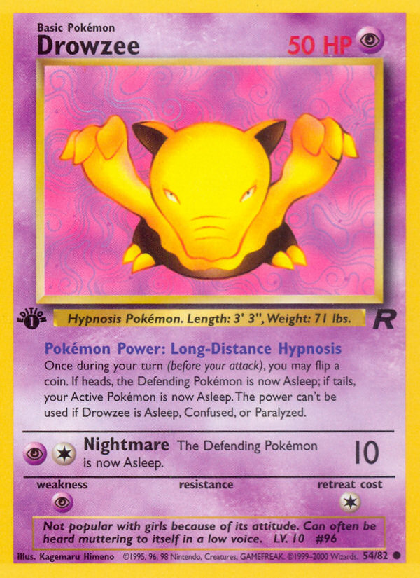 Drowzee (54/82) [Team Rocket 1st Edition] | Play N Trade Winnipeg