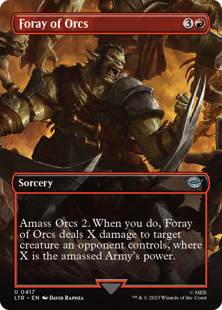 Foray of Orcs (Borderless Alternate Art) [The Lord of the Rings: Tales of Middle-Earth] | Play N Trade Winnipeg