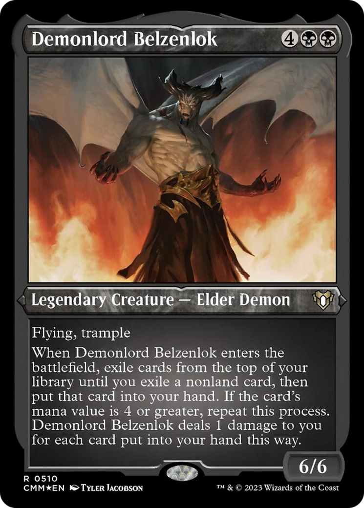 Demonlord Belzenlok (Foil Etched) [Commander Masters] | Play N Trade Winnipeg