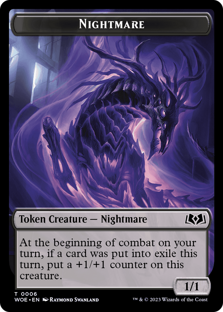 Nightmare // Food (0013) Double-Sided Token [Wilds of Eldraine Tokens] | Play N Trade Winnipeg