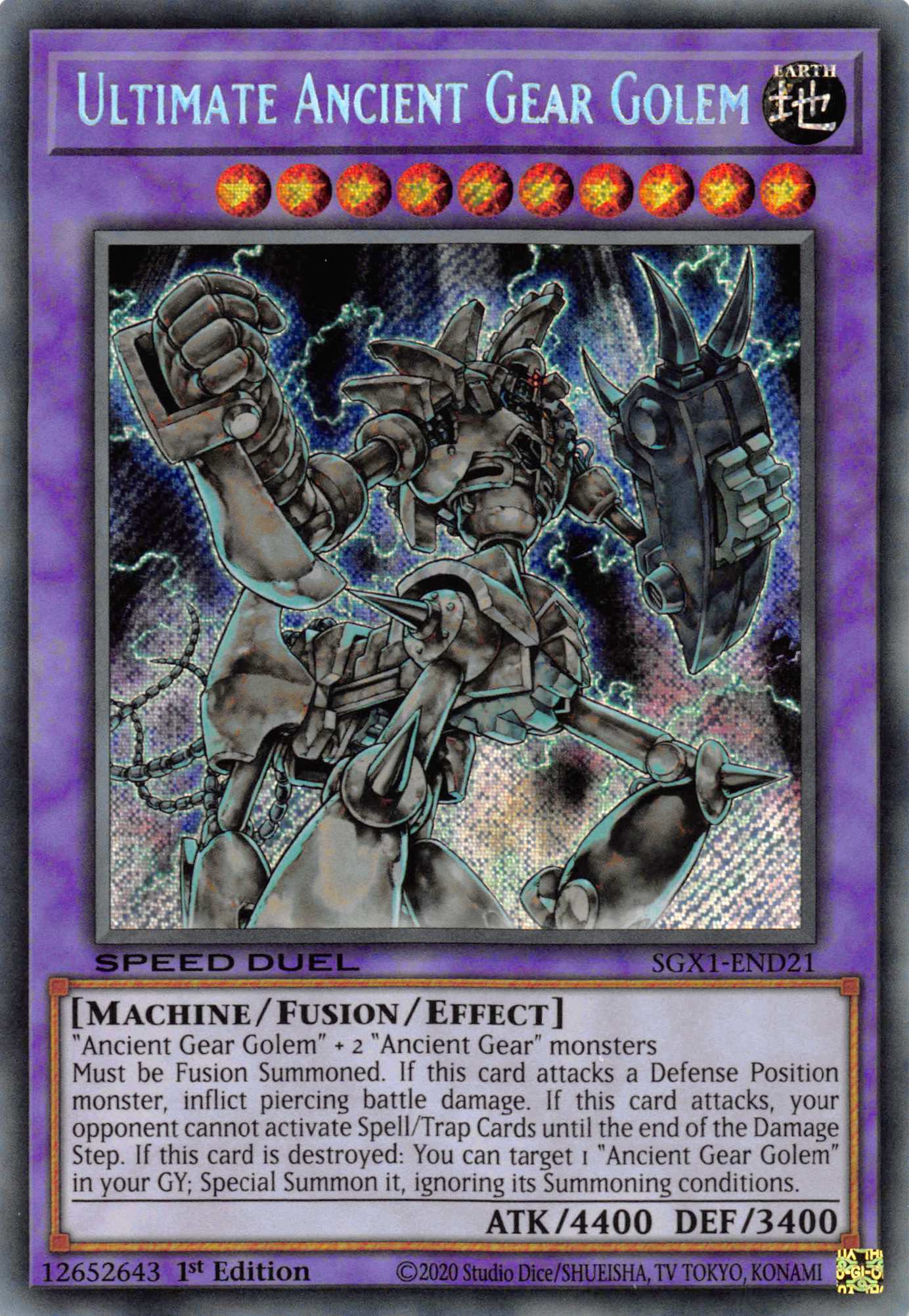 Ultimate Ancient Gear Golem [SGX1-END21] Secret Rare | Play N Trade Winnipeg