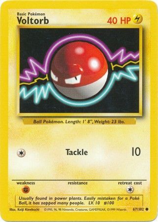 Voltorb (67/102) [Base Set Unlimited] | Play N Trade Winnipeg