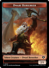 Elemental (0024) // Dwarf Berserker Double-Sided Token [Commander Masters Tokens] | Play N Trade Winnipeg