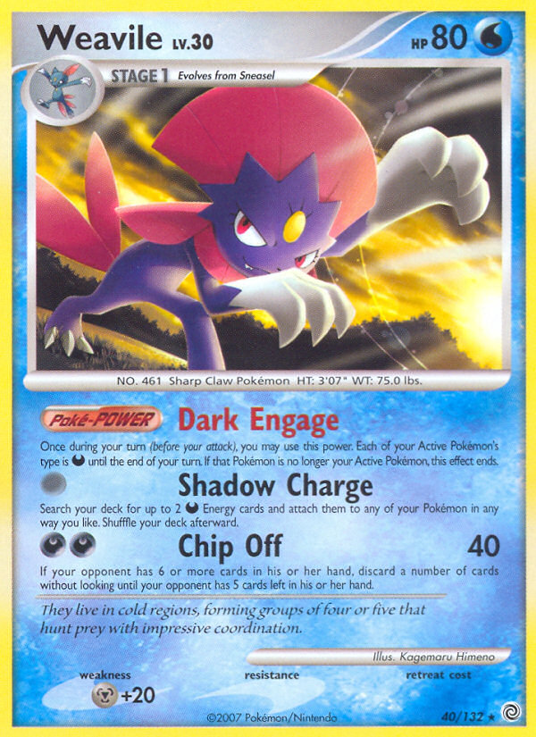 Weavile (40/132) [Diamond & Pearl: Secret Wonders] | Play N Trade Winnipeg