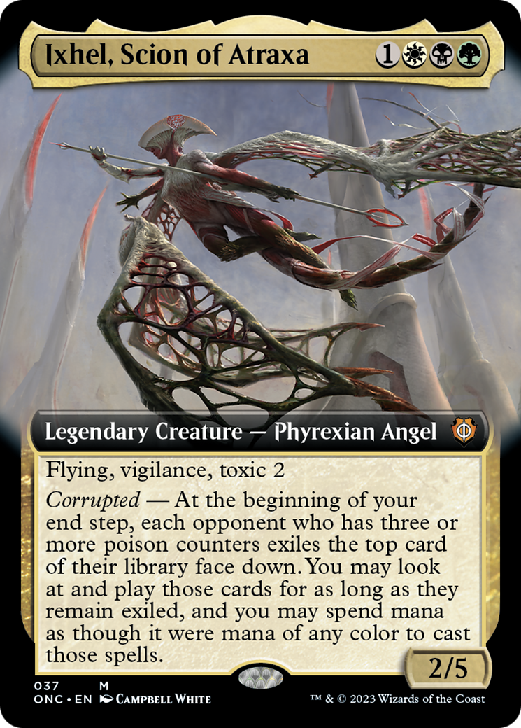 Ixhel, Scion of Atraxa (Extended Art) [Phyrexia: All Will Be One Commander] | Play N Trade Winnipeg