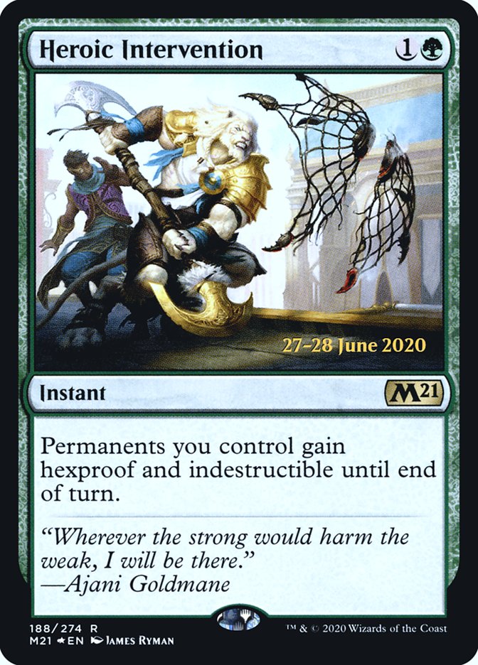 Heroic Intervention  [Core Set 2021 Prerelease Promos] | Play N Trade Winnipeg