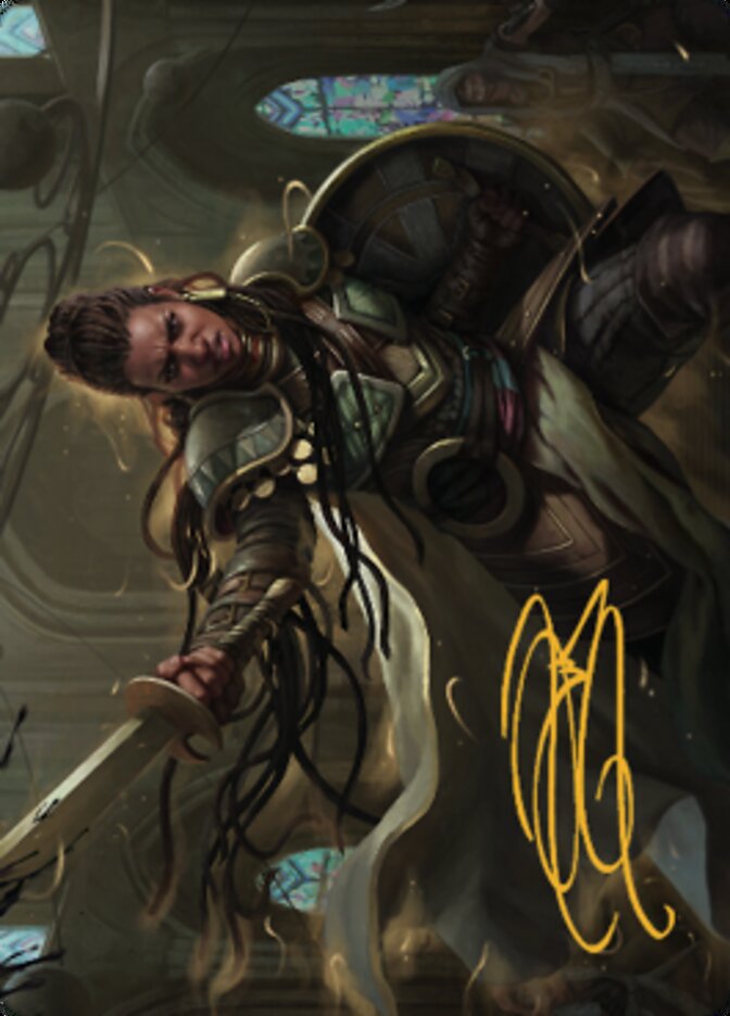 Shanna, Purifying Blade Art Card 1 (Gold-Stamped Signature) [Dominaria United Art Series] | Play N Trade Winnipeg