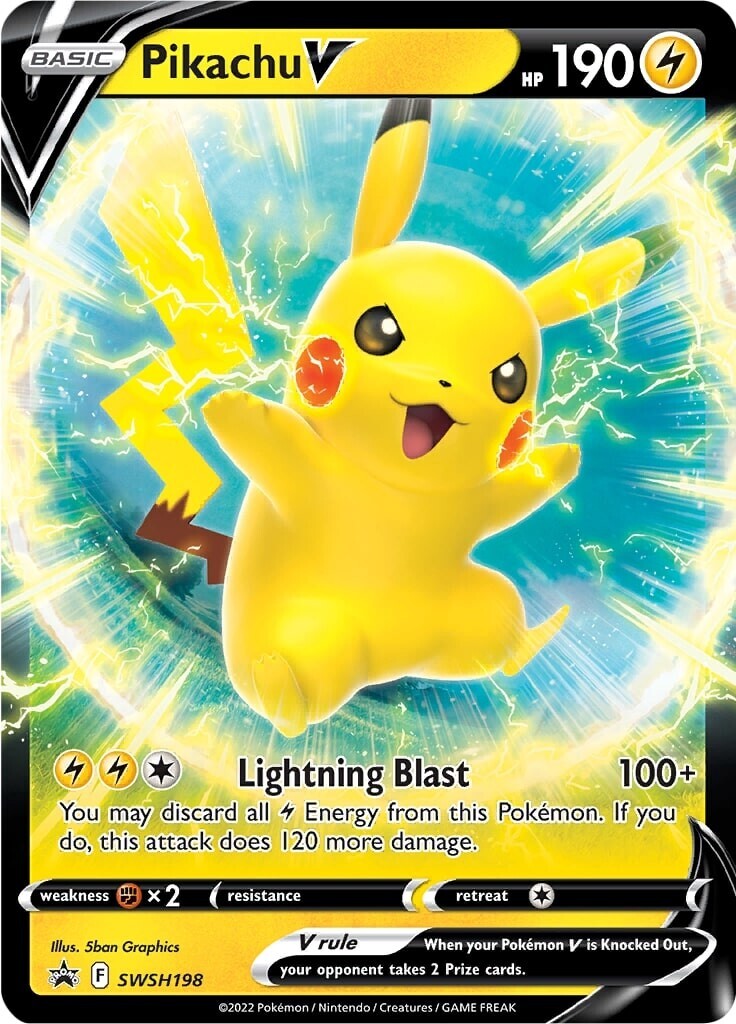 Pikachu V (SWSH198) (Jumbo Card) [Sword & Shield: Black Star Promos] | Play N Trade Winnipeg