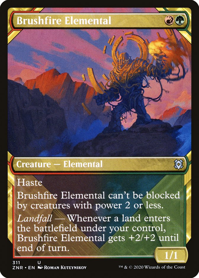 Brushfire Elemental (Showcase) [Zendikar Rising] | Play N Trade Winnipeg