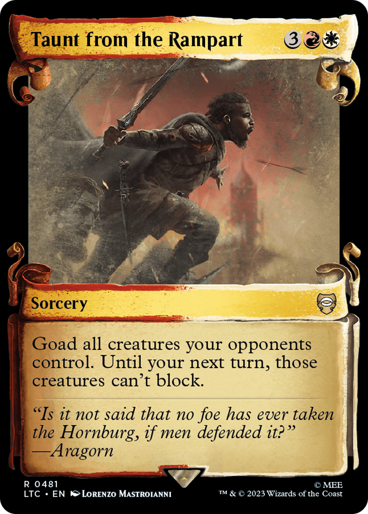Taunt from the Rampart [The Lord of the Rings: Tales of Middle-Earth Commander Showcase Scrolls] | Play N Trade Winnipeg