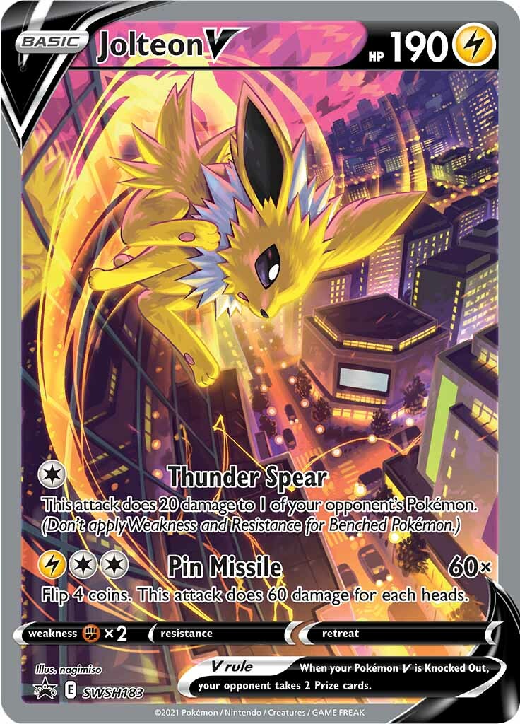 Jolteon V (SWSH183) [Sword & Shield: Black Star Promos] | Play N Trade Winnipeg