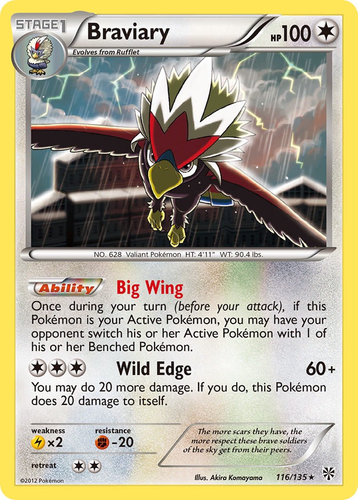 Braviary (116/135) [Black & White: Plasma Storm] | Play N Trade Winnipeg