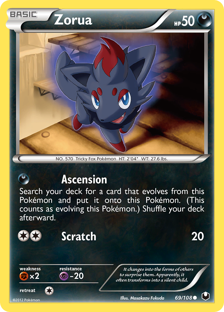 Zorua (69/108) [Black & White: Dark Explorers] | Play N Trade Winnipeg