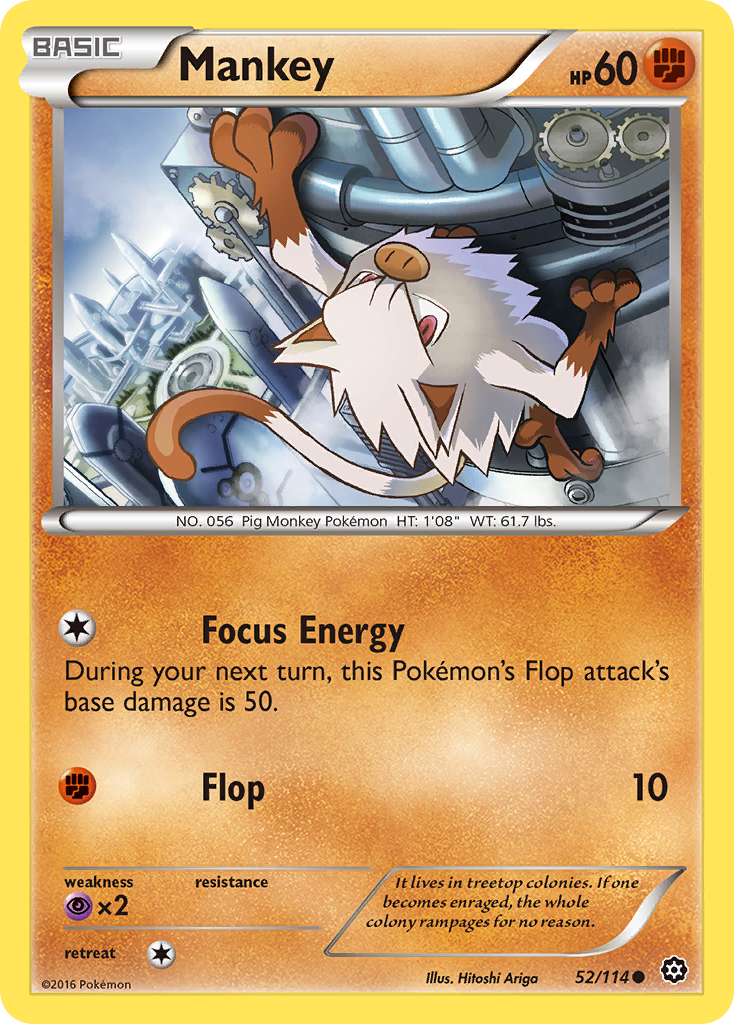 Mankey (52/114) [XY: Steam Siege] | Play N Trade Winnipeg