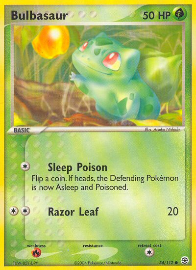 Bulbasaur (54/112) [EX: FireRed & LeafGreen] | Play N Trade Winnipeg