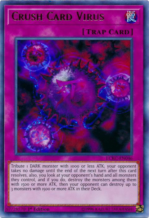 Crush Card Virus (Version 2) [LCKC-EN046] Ultra Rare | Play N Trade Winnipeg