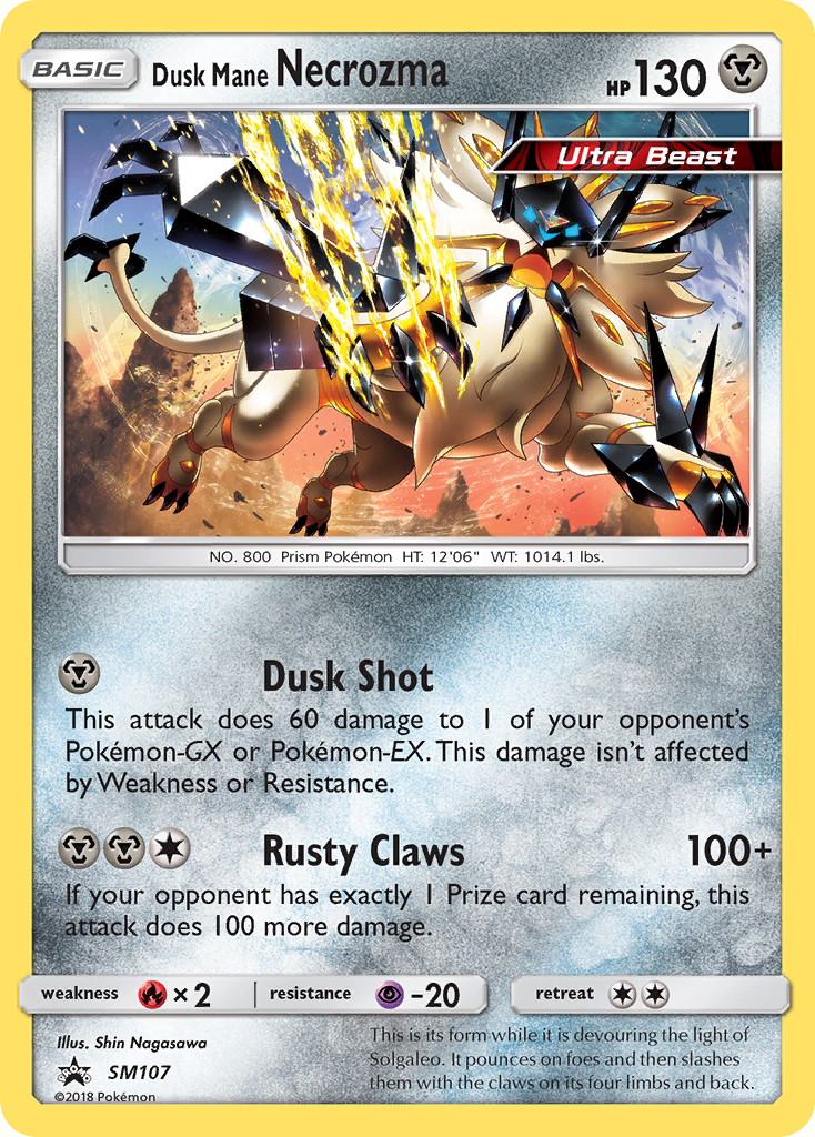 Dusk Mane Necrozma (SM107) [Sun & Moon: Black Star Promos] | Play N Trade Winnipeg