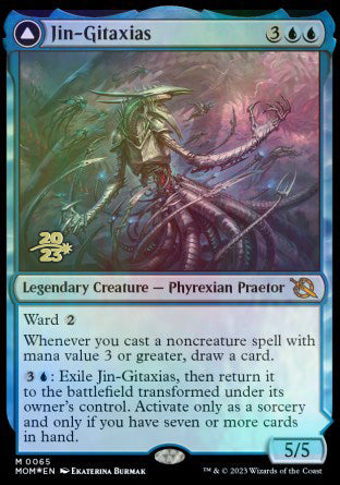 Jin-Gitaxias // The Great Synthesis [March of the Machine Prerelease Promos] | Play N Trade Winnipeg