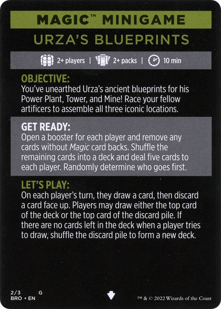 Urza's Blueprints (Magic Minigame) [The Brothers' War Minigame] | Play N Trade Winnipeg
