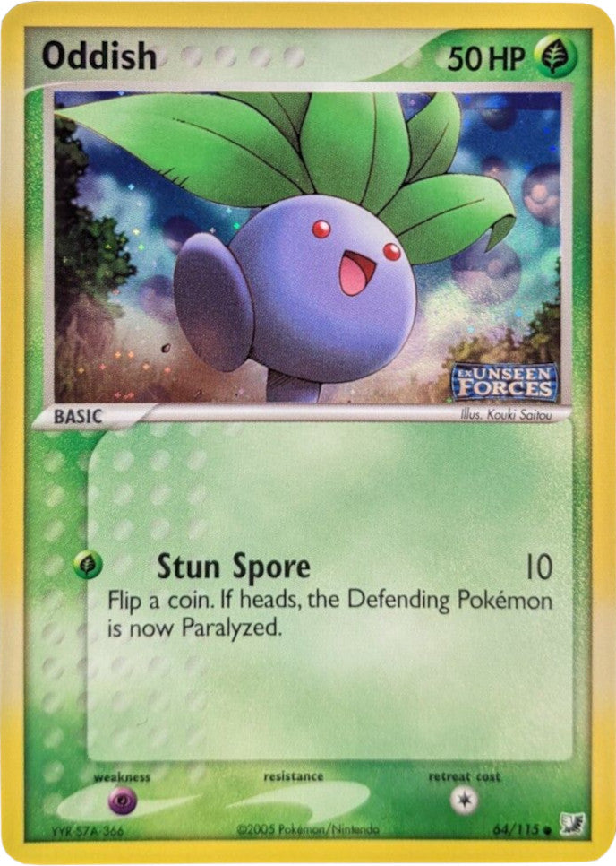 Oddish (64/115) (Stamped) [EX: Unseen Forces] | Play N Trade Winnipeg