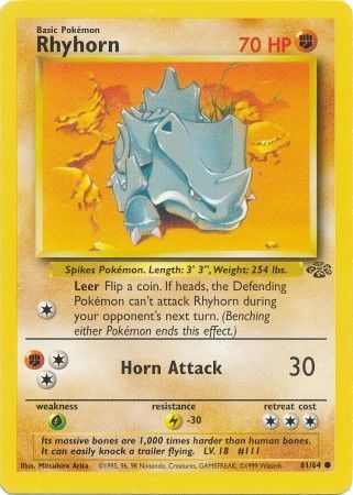 Rhyhorn (61/64) [Jungle Unlimited] | Play N Trade Winnipeg