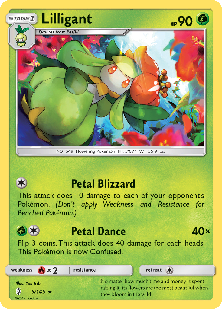 Lilligant (5/145) [Sun & Moon: Guardians Rising] | Play N Trade Winnipeg