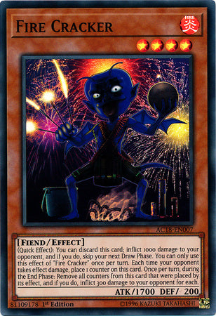 Fire Cracker [AC18-EN007] Super Rare | Play N Trade Winnipeg