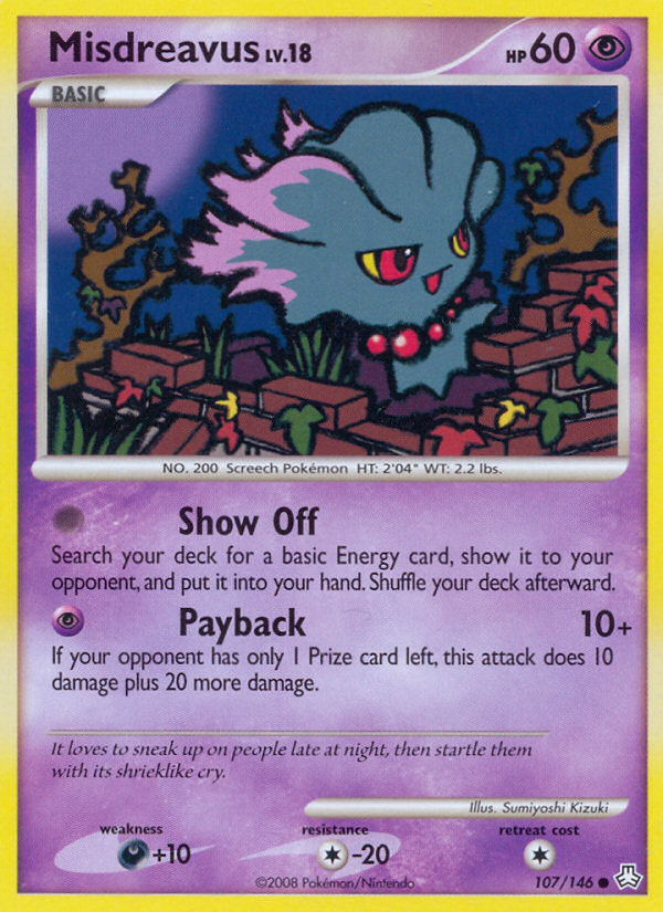 Misdreavus (107/146) [Diamond & Pearl: Legends Awakened] | Play N Trade Winnipeg