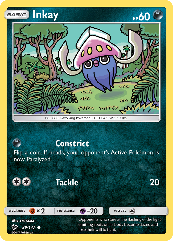 Inkay (89/147) [Sun & Moon: Burning Shadows] | Play N Trade Winnipeg