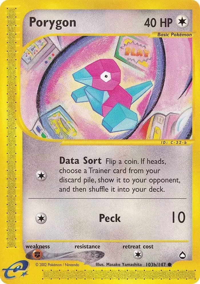 Porygon (103b/147) [Aquapolis] | Play N Trade Winnipeg