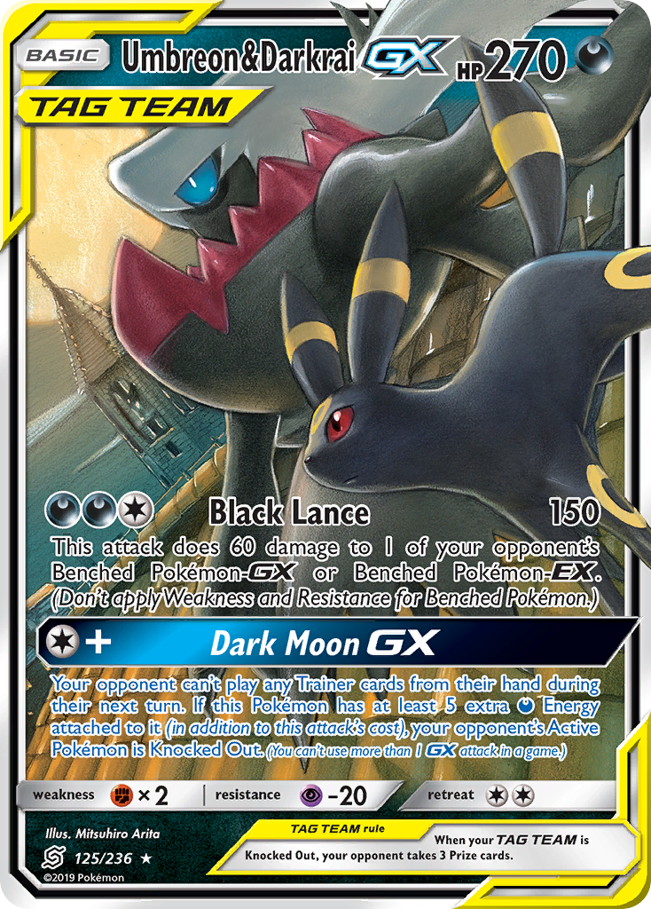 Umbreon & Darkrai GX (125/236) [Sun & Moon: Unified Minds] | Play N Trade Winnipeg