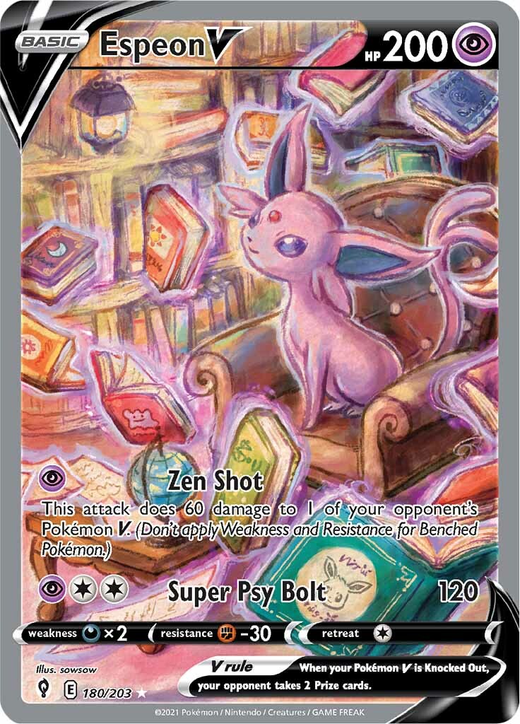 Espeon V (180/203) [Sword & Shield: Evolving Skies] | Play N Trade Winnipeg