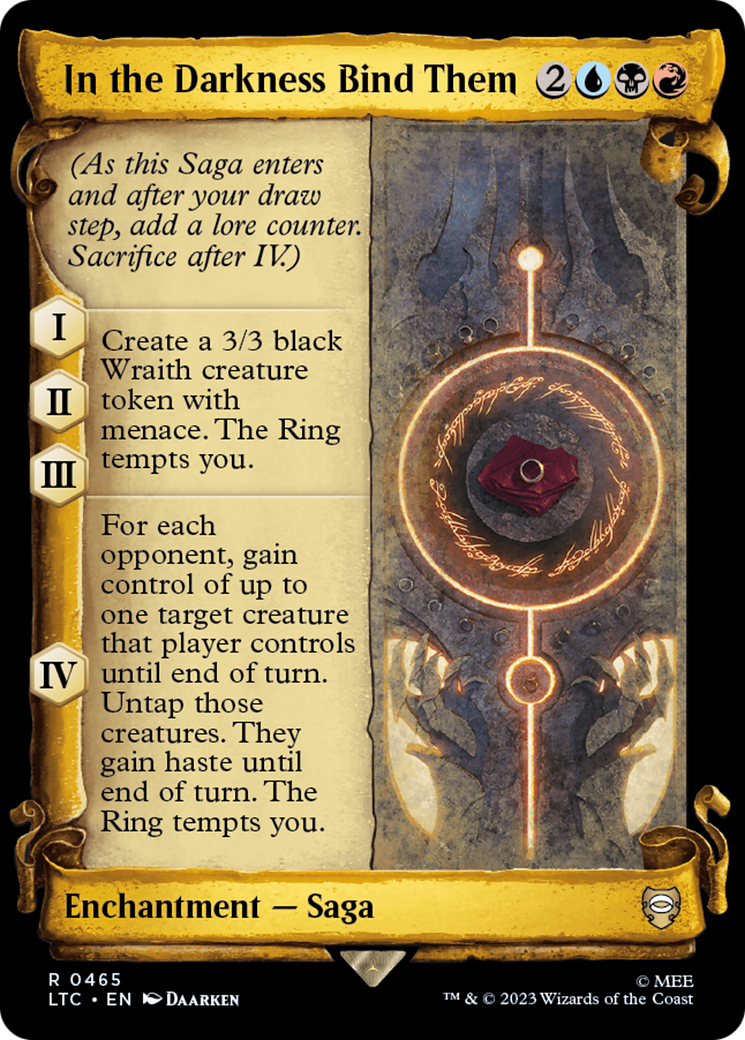 In the Darkness Bind Them [The Lord of the Rings: Tales of Middle-Earth Commander Showcase Scrolls] | Play N Trade Winnipeg
