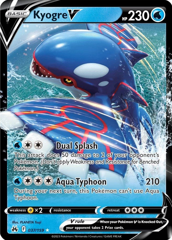 Kyogre V (037/159) [Sword & Shield: Crown Zenith] | Play N Trade Winnipeg