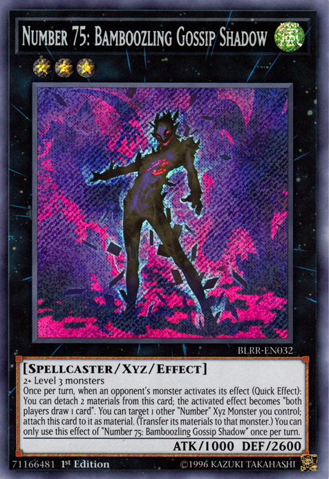 Number 75: Bamboozling Gossip Shadow [BLRR-EN032] Secret Rare | Play N Trade Winnipeg