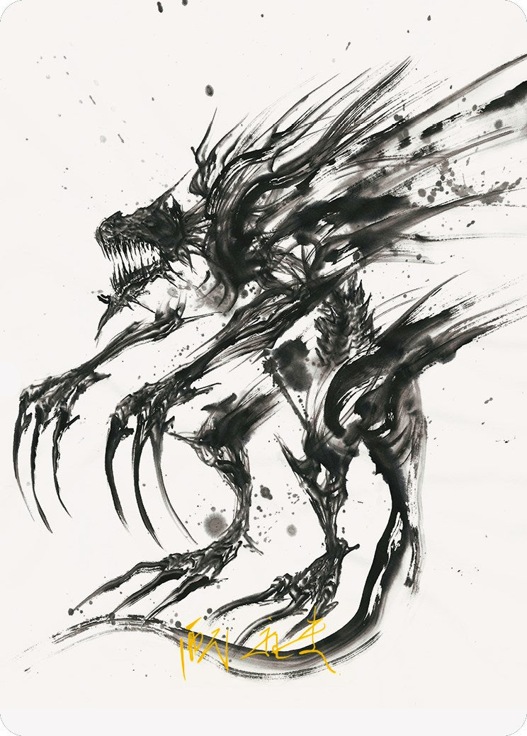 Phyrexian Obliterator Art Card (Gold-Stamped Signature) [Phyrexia: All Will Be One Art Series] | Play N Trade Winnipeg