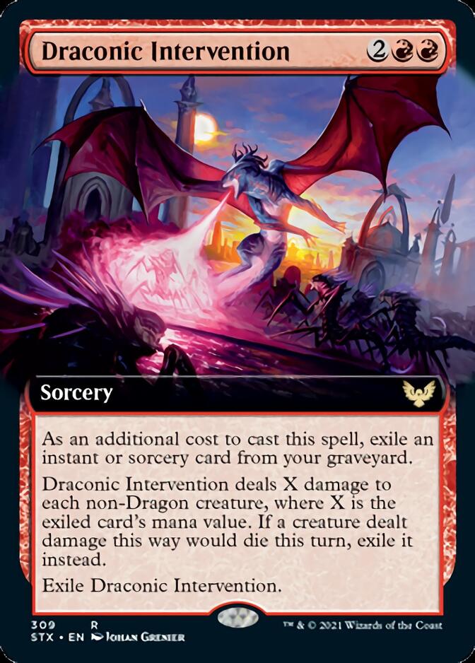 Draconic Intervention (Extended) [Strixhaven: School of Mages] | Play N Trade Winnipeg