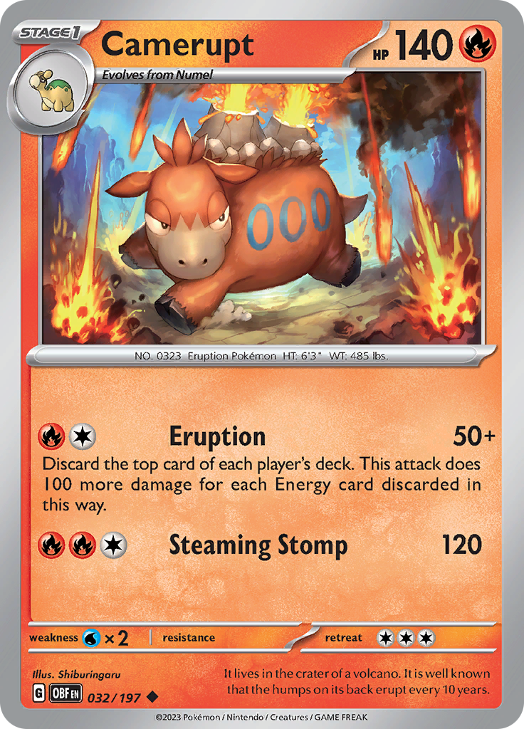 Camerupt (032/197) [Scarlet & Violet: Obsidian Flames] | Play N Trade Winnipeg