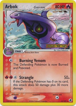 Arbok (13/101) (Delta Species) (Stamped) [EX: Dragon Frontiers] | Play N Trade Winnipeg