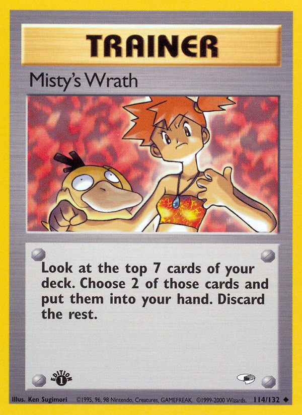 Misty's Wrath (114/132) [Gym Heroes 1st Edition] | Play N Trade Winnipeg