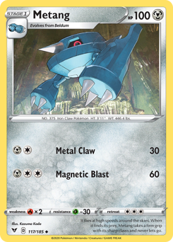 Metang (117/185) [Sword & Shield: Vivid Voltage] | Play N Trade Winnipeg