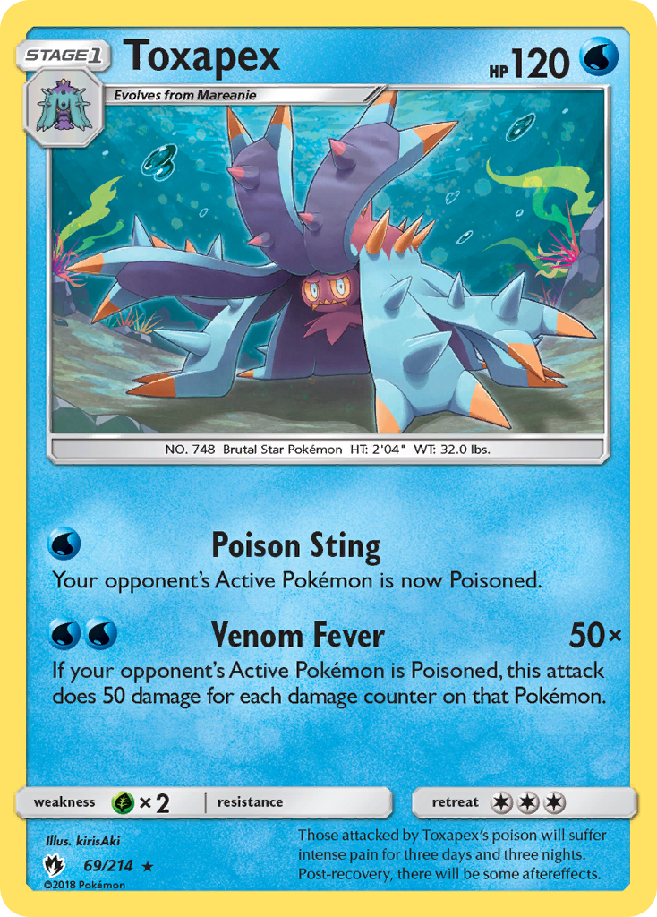 Toxapex (69/214) [Sun & Moon: Lost Thunder] | Play N Trade Winnipeg